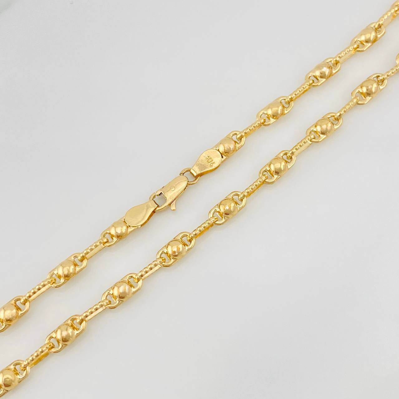 Cadena Rustica Burbuja 10.9g / 60cm / 3.28mm Oro Amarillo 18K