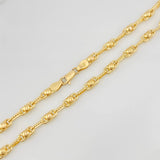 Cadena Rustica Burbuja 10.9g / 60cm / 3.28mm Oro Amarillo 18K
