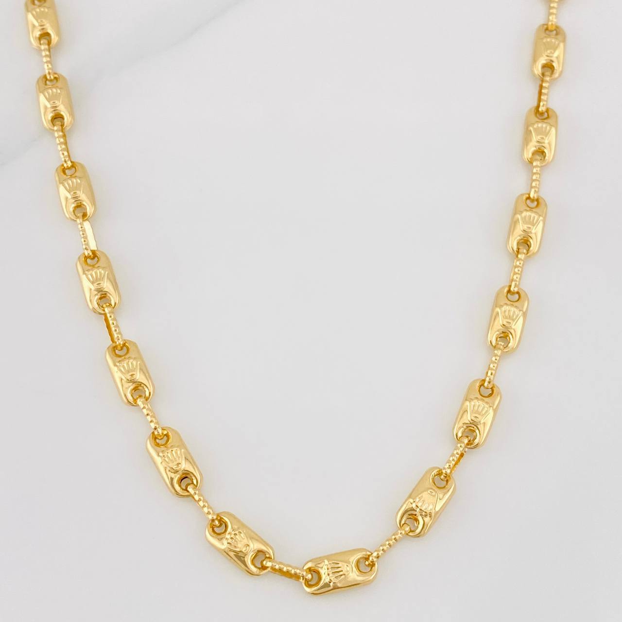 Cadena Rustica Corona 10.85g / 50cm / 4.21mm Oro Amarillo 18K