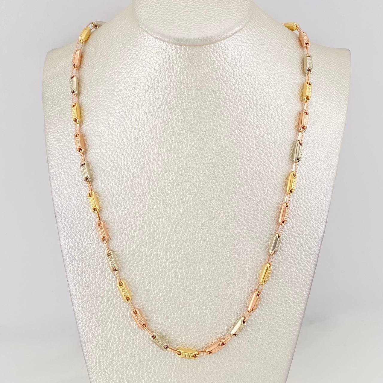 Cadena Rustica Tribal 13.4g / 60cm / 3.7mm Tres Oros 18K