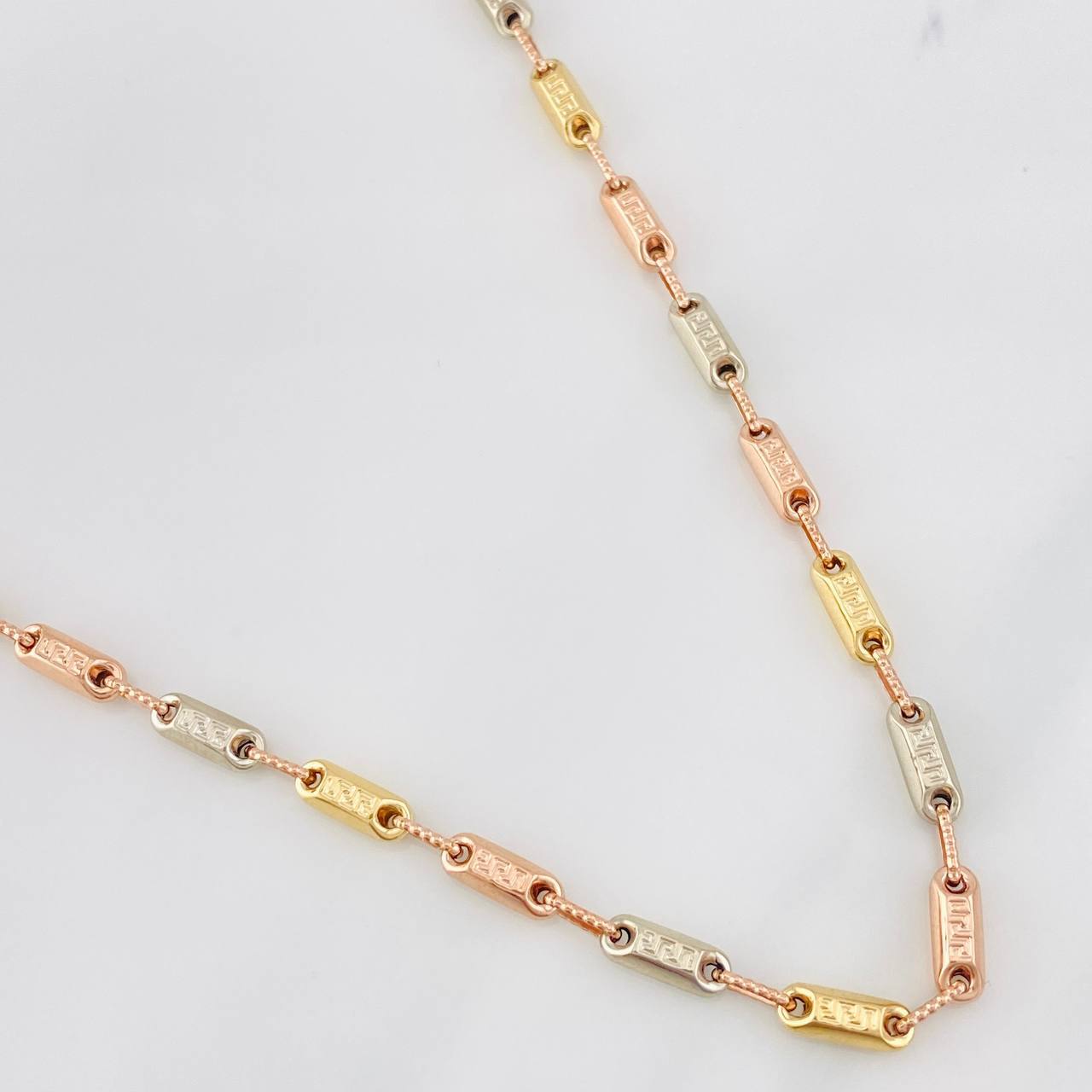 Cadena Rustica Tribal 13.4g / 60cm / 3.7mm Tres Oros 18K