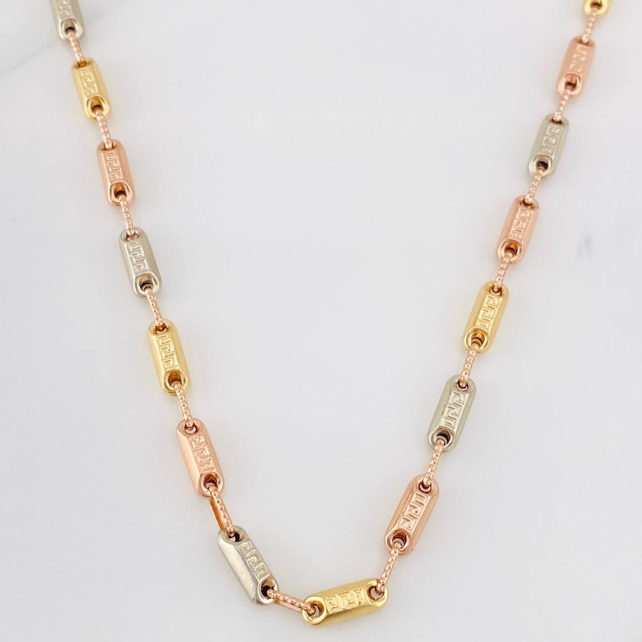 Cadena Rustica Tribal 13.4g / 60cm / 3.7mm Tres Oros 18K