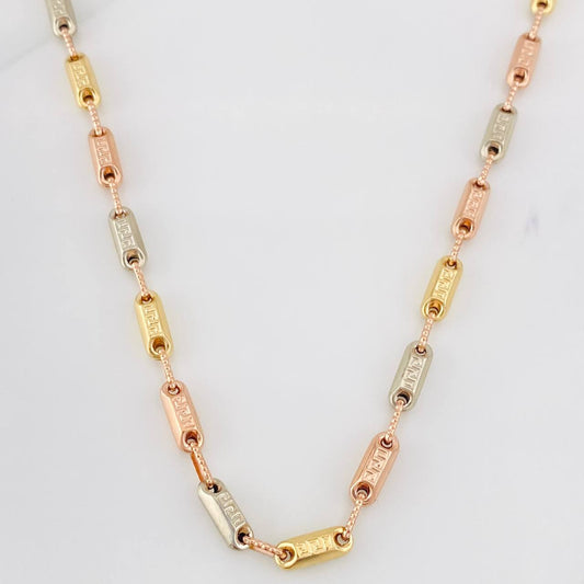Cadena Rustica Tribal 13.4g / 60cm / 3.7mm Tres Oros 18K