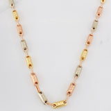Cadena Rustica Tribal 13.4g / 60cm / 3.7mm Tres Oros 18K