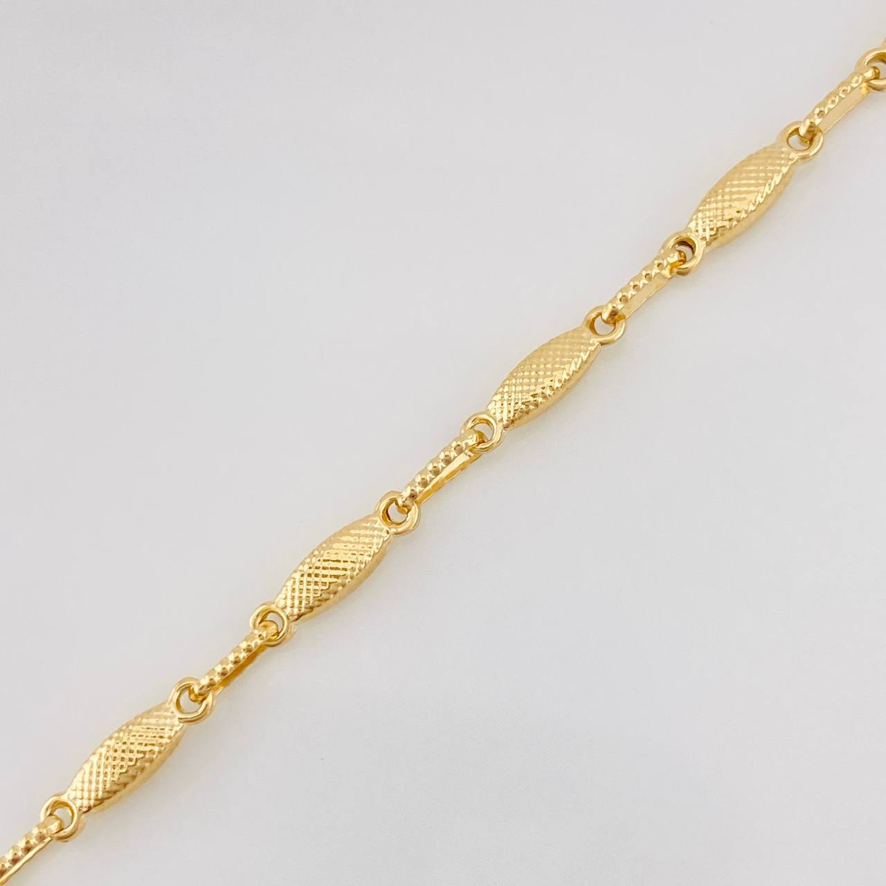 Pulso Rustica Eslabon 3.65g / 20cm / 3.17mm Oro Amarillo 18K