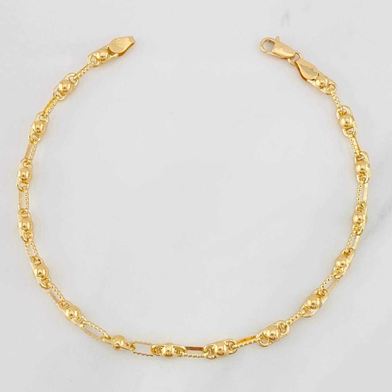 Pulso Rustica Burbuja 3.85g / 20cm / 3.22mm Oro Amarillo 18K