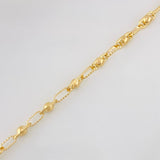 Pulso Rustica Burbuja 3.85g / 20cm / 3.22mm Oro Amarillo 18K