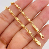 Pulso Rustica Burbuja 3.85g / 20cm / 3.22mm Oro Amarillo 18K