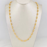 Cadena Rustica Rombo 10.2g / 55cm / 4.01mm Dos Oros Amarillo Rosado 18K