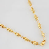 Cadena Rustica Rombo 10.2g / 55cm / 4.01mm Dos Oros Amarillo Rosado 18K