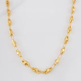 Cadena Rustica Rombo 10.2g / 55cm / 4.01mm Dos Oros Amarillo Rosado 18K