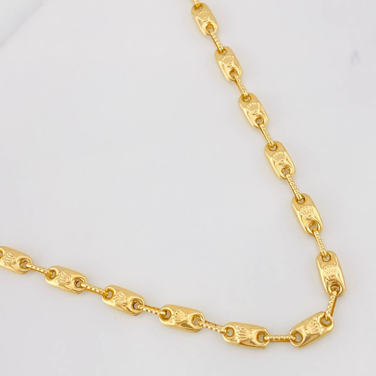 Cadena Rustica Corona 13.65g / 60cm / 4.34mm Oro Amarillo 18K
