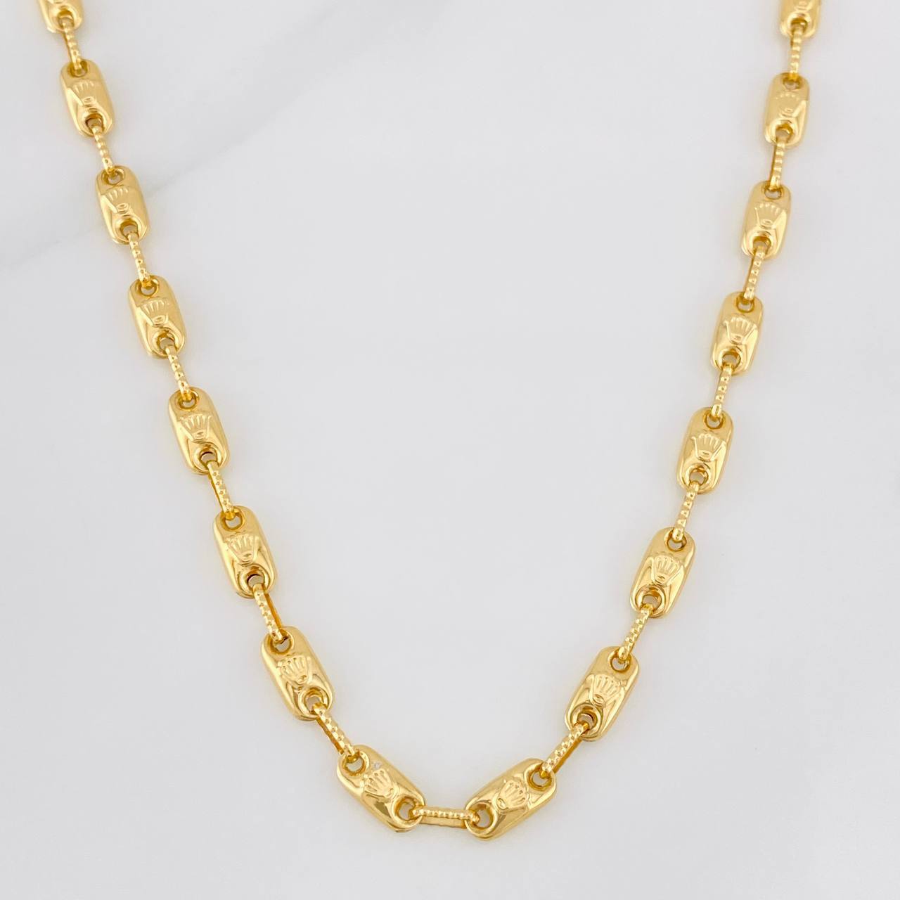 Cadena Rustica Corona 13.65g / 60cm / 4.34mm Oro Amarillo 18K