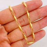 Cadena Rustica Eslabon 10.4g / 60cm / 3.15mm Oro Amarillo 18K