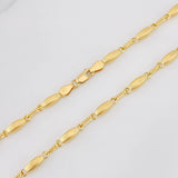 Cadena Rustica Eslabon 10.4g / 60cm / 3.15mm Oro Amarillo 18K