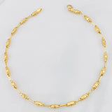 Tobillera Rustica Barril 3.5g / 25.05cm / 2.62mm Oro Amarillo 18K
