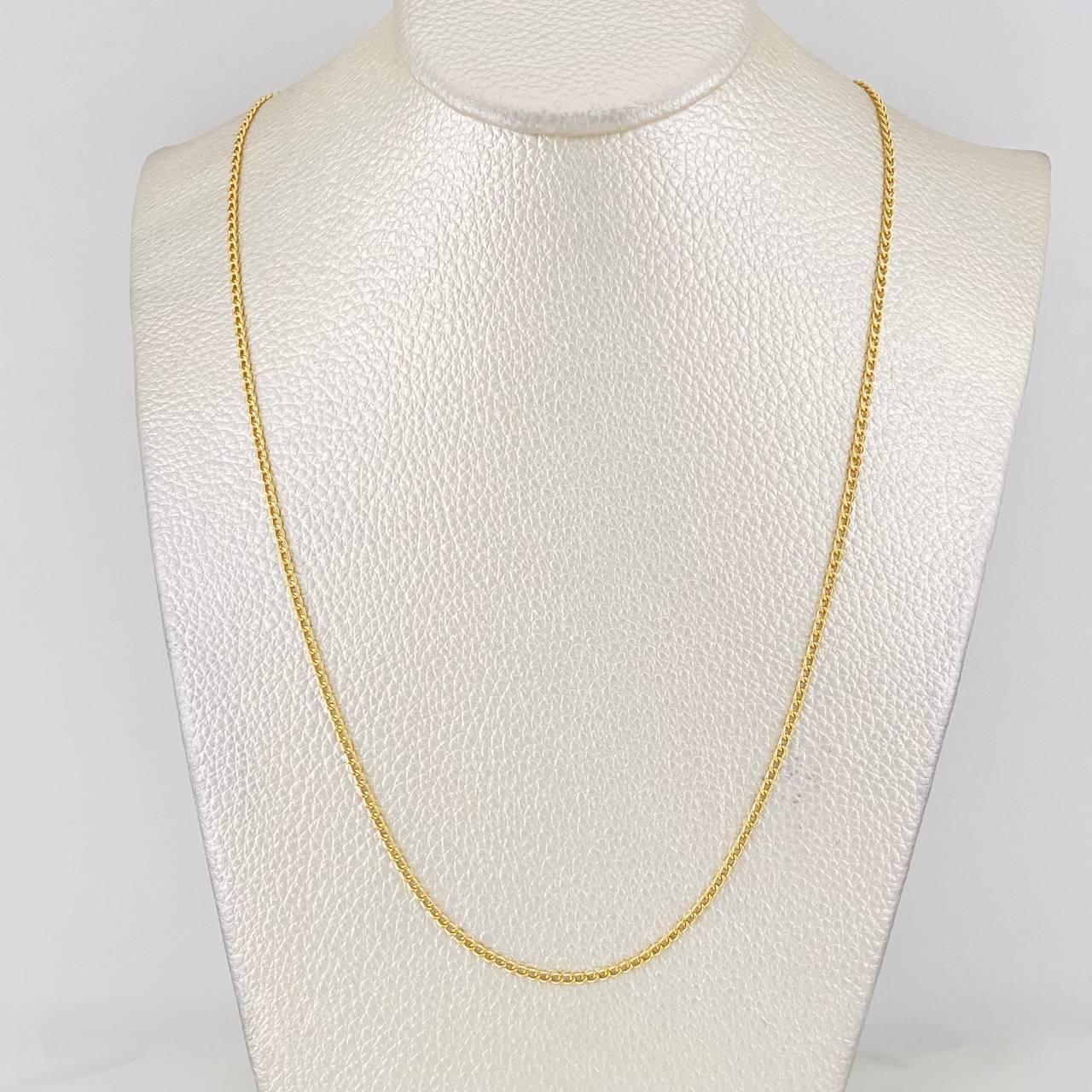 Cadena Mini Cubana 2.05g / 45cm / 1.6mm Oro Amarillo 18K