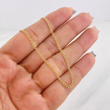 Cadena Mini Cubana 2.05g / 45cm / 1.6mm Oro Amarillo 18K