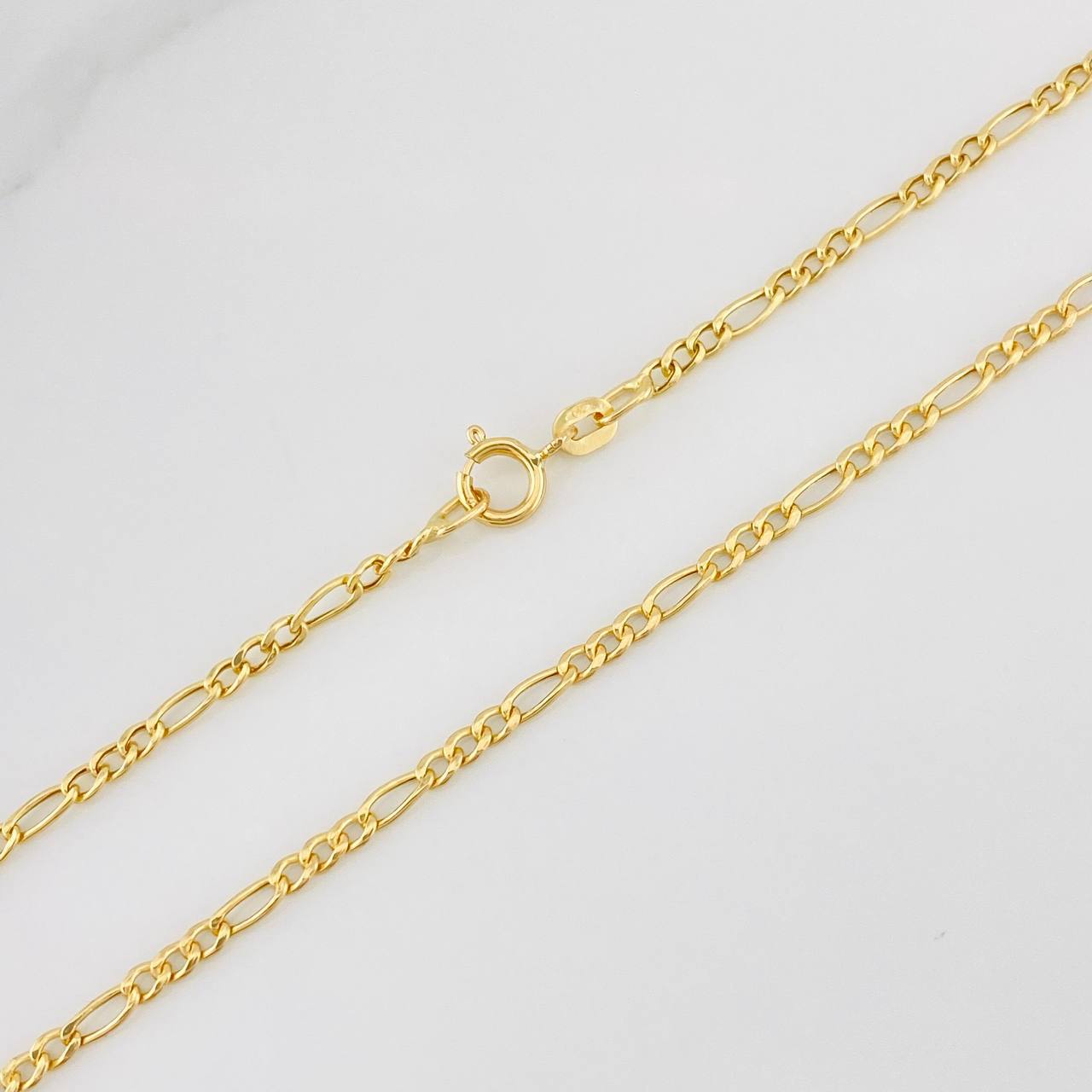 Cadena Figaro 1.8g / 60cm / 1.72mm Oro Amarillo 18K