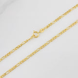 Cadena Figaro 1.8g / 60cm / 1.72mm Oro Amarillo 18K
