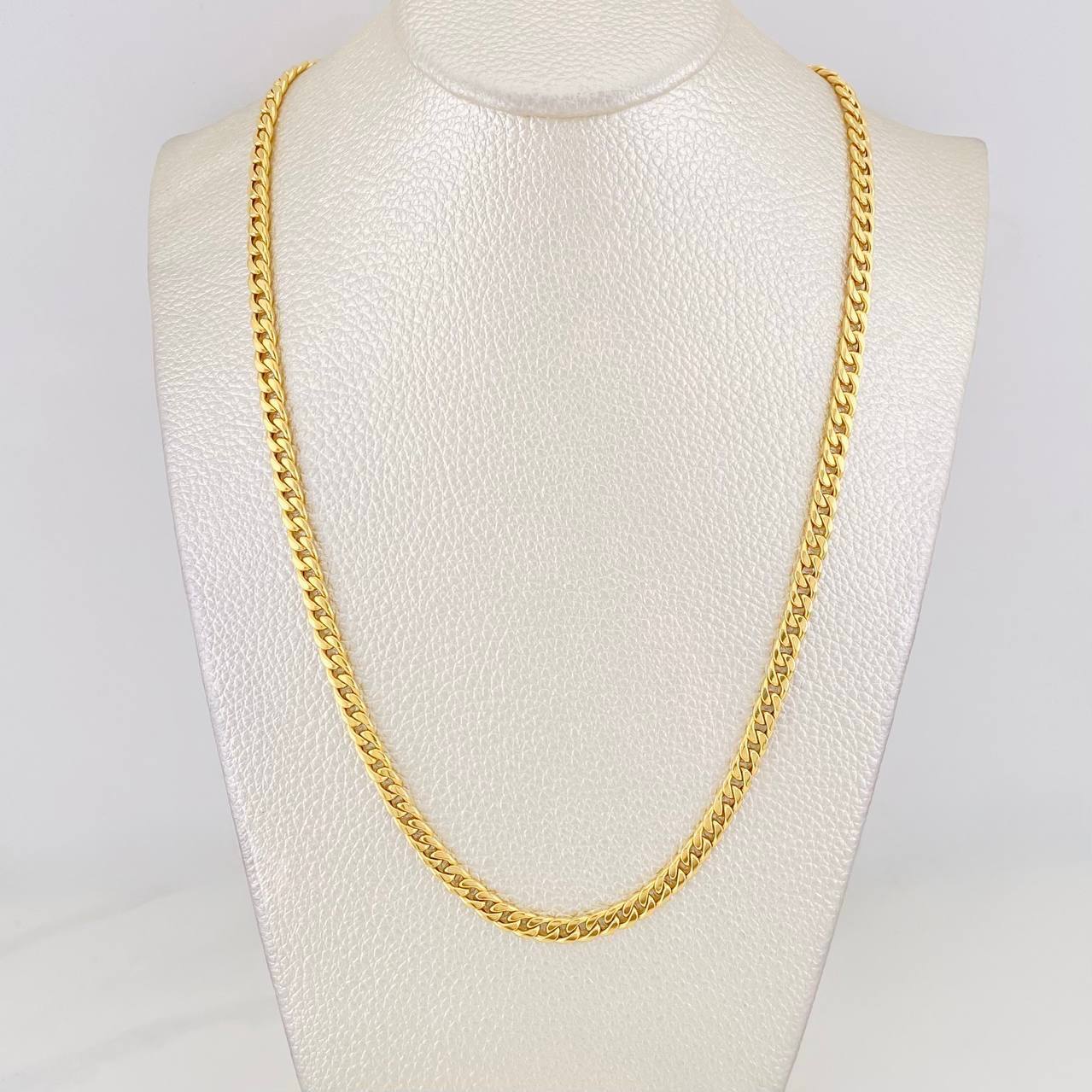 Cadena Cubana 5.1g / 60cm / 4.45mm Oro Amarillo 18K