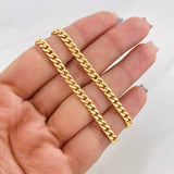 Cadena Cubana 5.1g / 60cm / 4.45mm Oro Amarillo 18K