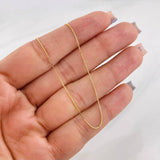 Cadena Veneciana 1.15g / 45cm / 0.65mm Oro Amarillo 18K