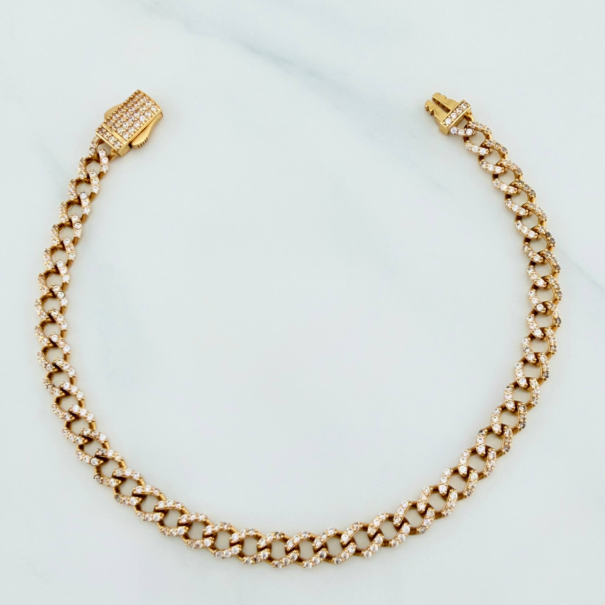 Pulso Cubano 8.35 g / 20 cm / 4.9 mm Oro Amarillo 18K