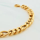 Pulso Figaro Trenzado 10.7 g / 21.4 cm / 8.17 mm Oro Amarillo 18K