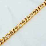 Pulso Figaro Trenzado 10.7 g / 21.4 cm / 8.17 mm Oro Amarillo 18K