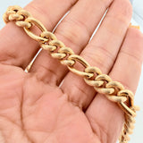Pulso Figaro Trenzado 10.7 g / 21.4 cm / 8.17 mm Oro Amarillo 18K