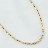 Cadena Morse Diamantada Media Luna 5.55 g / 50.2 cm / 1.7 mm Dos Oros Amarillo Blanco 18K