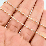 Cadena Morse Diamantada Media Luna 5.55 g / 50.2 cm / 1.7 mm Dos Oros Amarillo Blanco 18K