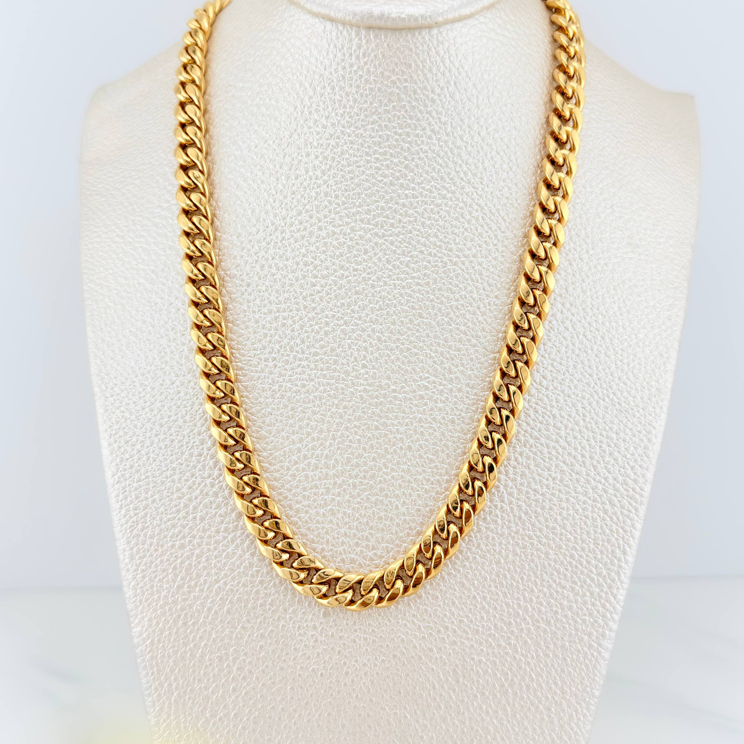 Cadena Cubana 17.15 g / 60.4 cm / 7.45 mm Oro Amarillo 18K