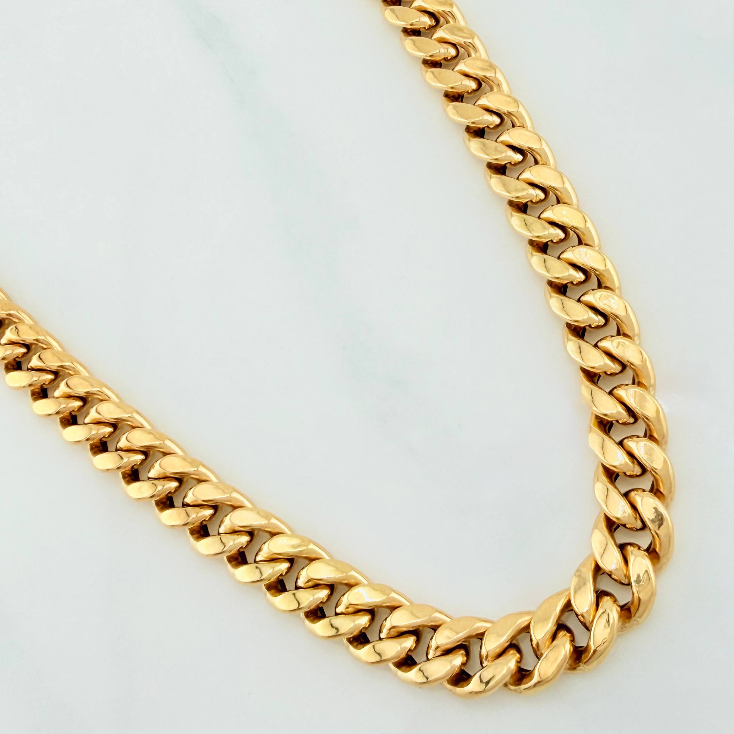 Cadena Cubana 17.15 g / 60.4 cm / 7.45 mm Oro Amarillo 18K