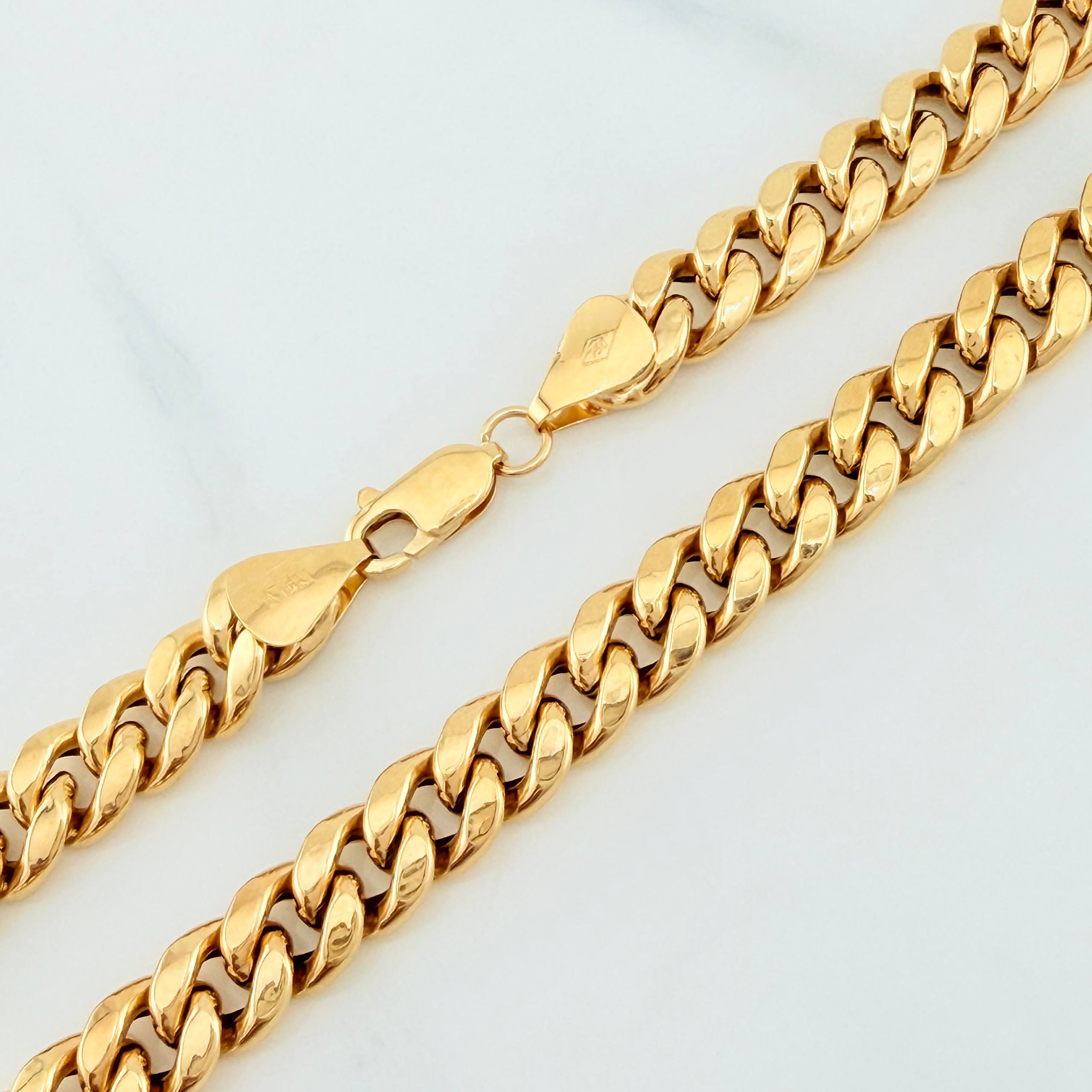 Cadena Cubana 17.15 g / 60.4 cm / 7.45 mm Oro Amarillo 18K