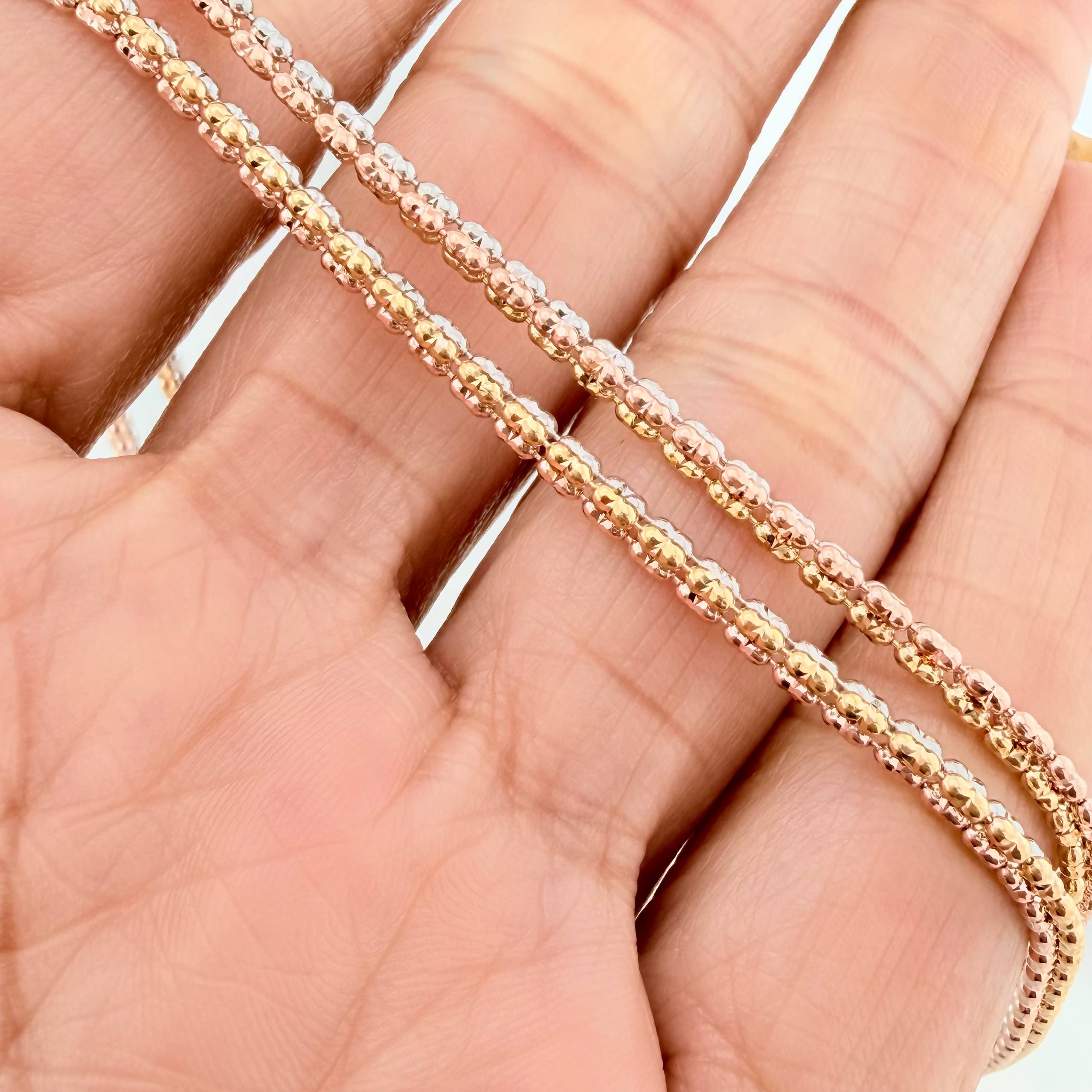Cadena Ice 14.05 g / 60.1 cm / 2.45 mm Tres Oros 18K
