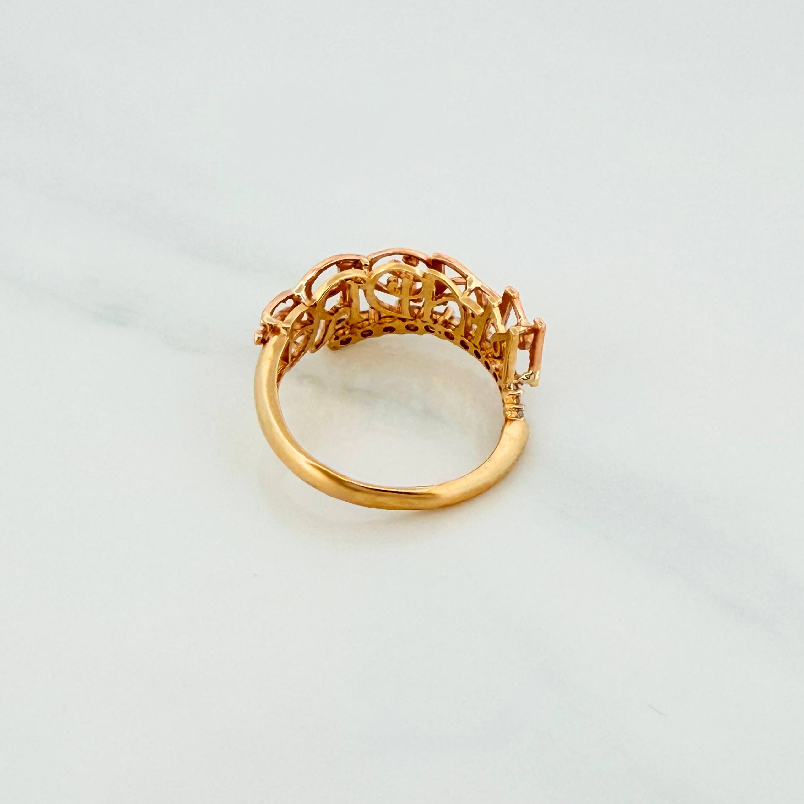 Anillo Madre 3.5g / T7 3/4 Tres Oros 18K