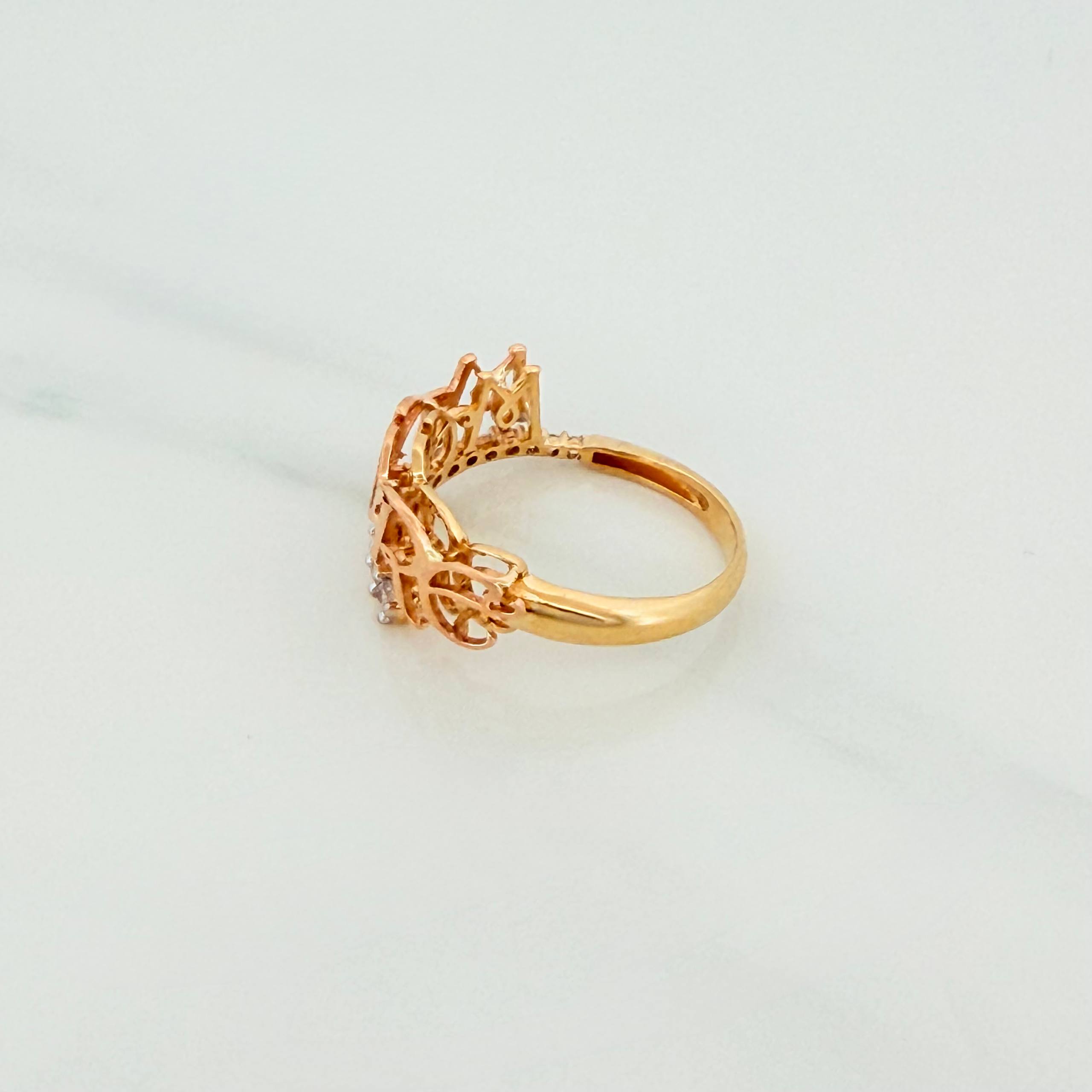 Anillo Madre 3.5g / T7 3/4 Tres Oros 18K