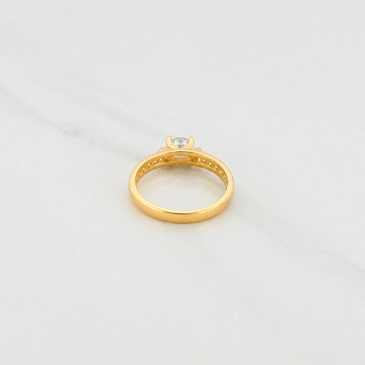 Anillo Solitario Churumbela 2.7g / T7 1/4 Oro Amarillo 18K