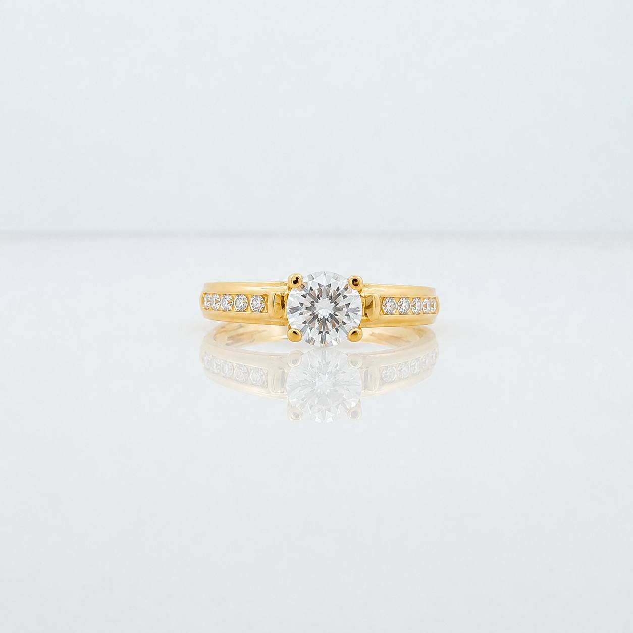 Anillo Solitario Churumbela 2.7g / T7 1/4 Oro Amarillo 18K