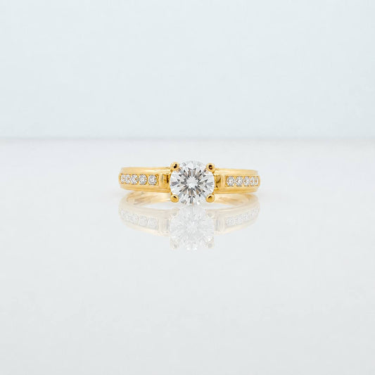 Anillo Solitario Churumbela 2.7g / T7 1/4 Oro Amarillo 18K