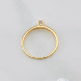 Anillo Solitario Churumbela 1.7g / T7 Dos Oros Amarillo Blanco 18K