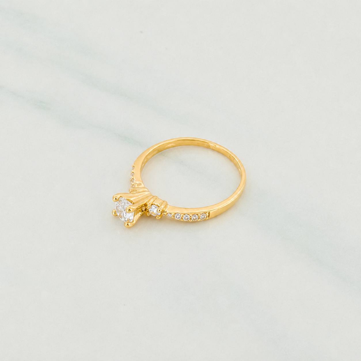 Anillo Solitario Churumbela 1.75g / T5 3/4 Oro Amarillo 18K