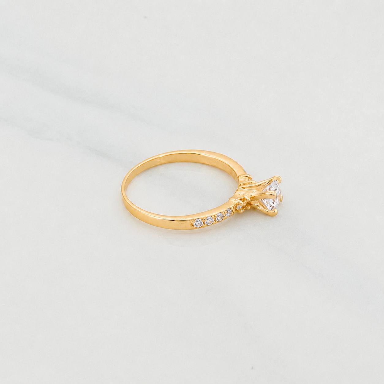 Anillo Solitario Churumbela 1.75g / T5 3/4 Oro Amarillo 18K