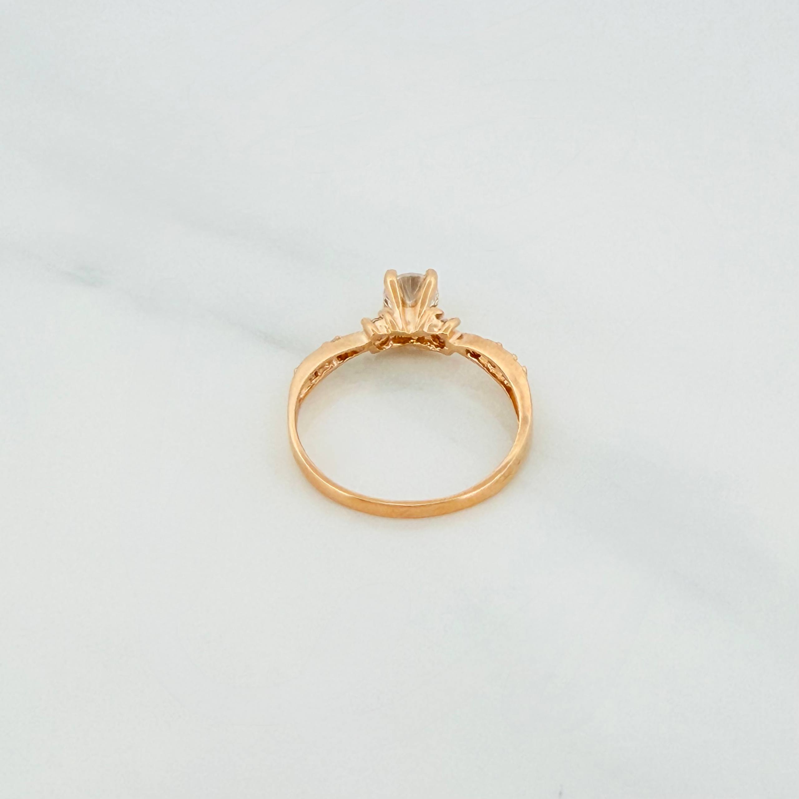 Anillo Solitario Churumbela 1.75g / T5 3/4 Oro Amarillo 18K