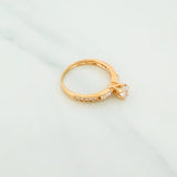 Anillo Solitario Churumbela 2.1g / T6 Oro Amarillo 18K
