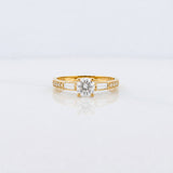 Anillo Solitario Churumbela 2.1g / T6 Oro Amarillo 18K