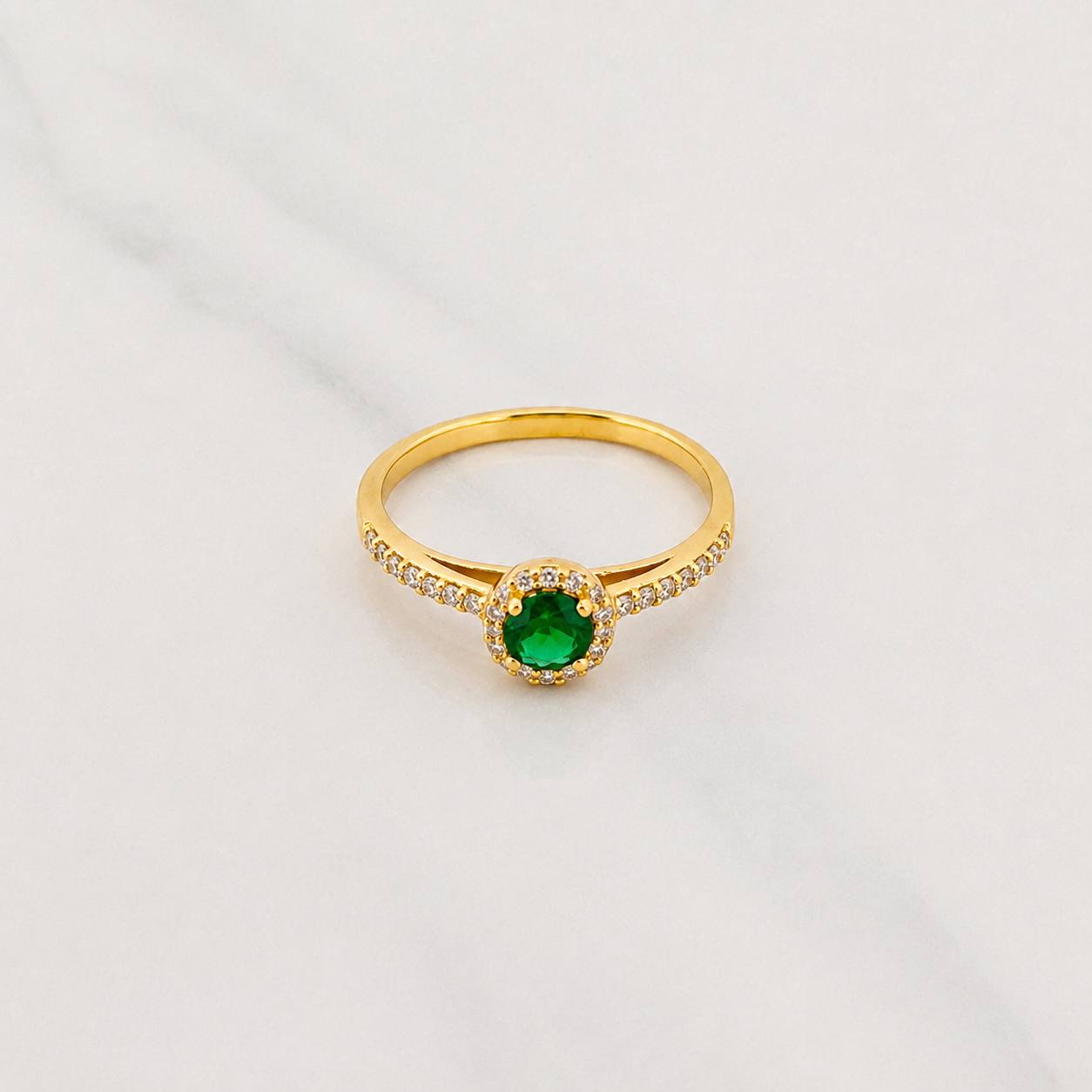 Anillo Halo Tupido 2.35g / T7 1/4 Oro Amarillo 18K