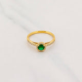 Anillo Halo Tupido 2.35g / T7 1/4 Oro Amarillo 18K